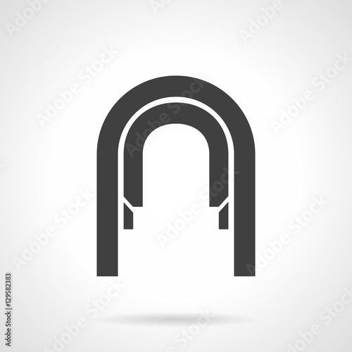 Obraz na płótnie Arched corridor glyph style vector icon w salonie