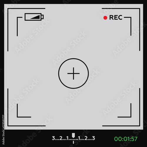 Template focusing screen of the camera. photo