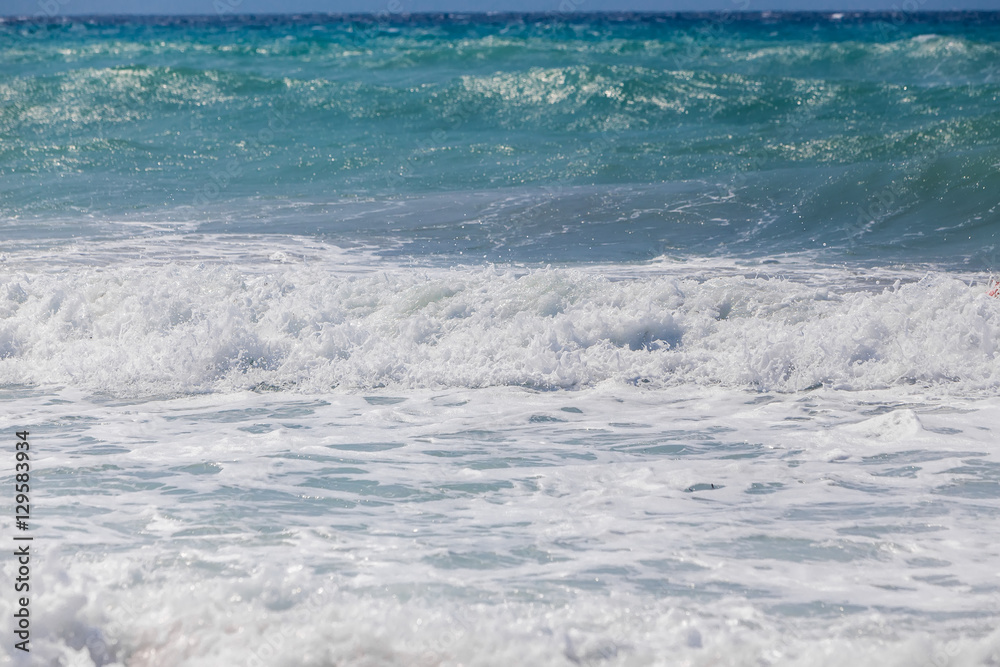 Sea waves in the beach.Beautiful seascape Sea waves in the beach.Beautiful seascape
