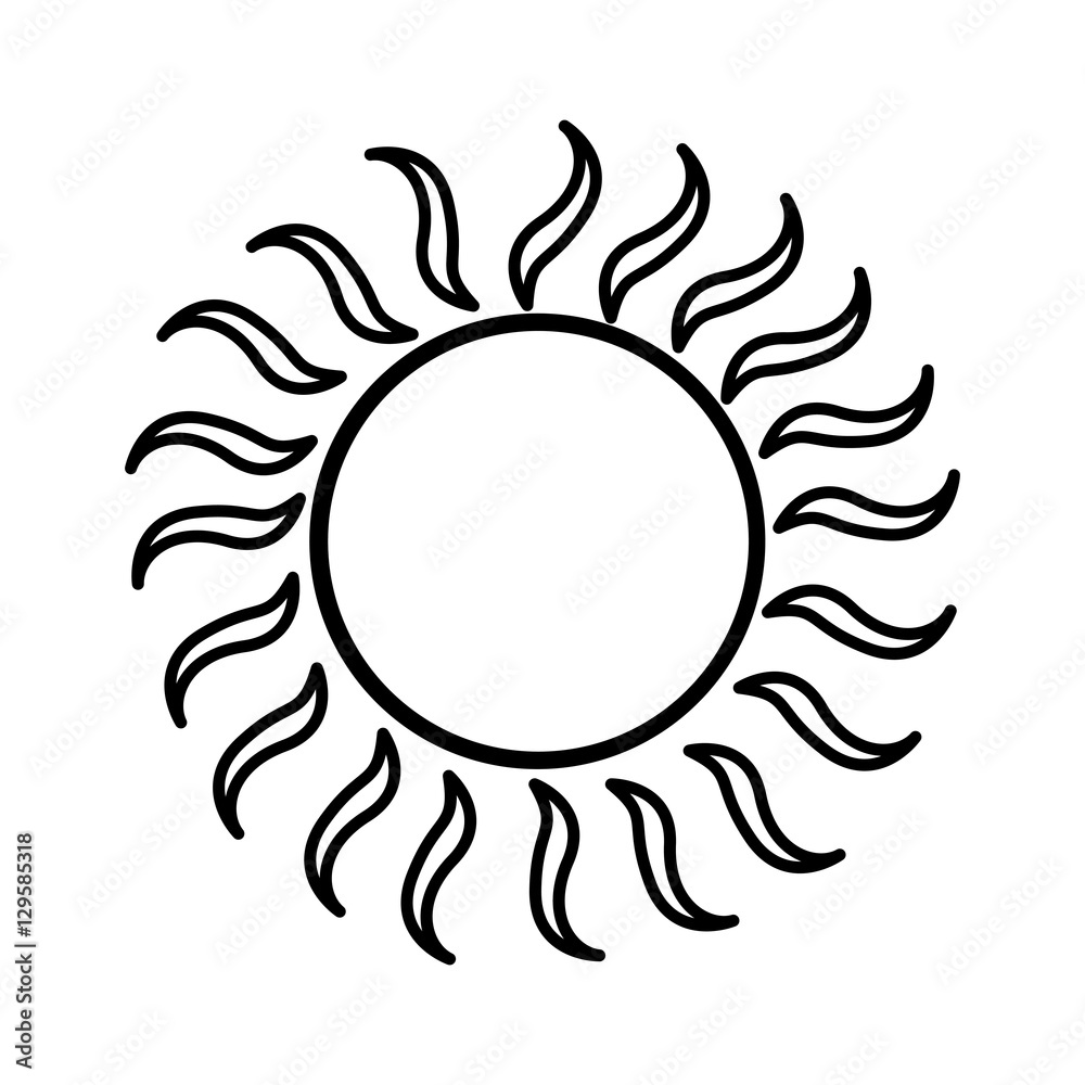 summer sun isolated icon vector illustration design