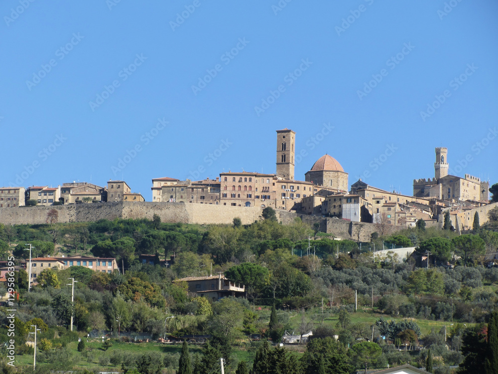 Panorama of Volterra village, province of Pisa . Tuscany, Italy