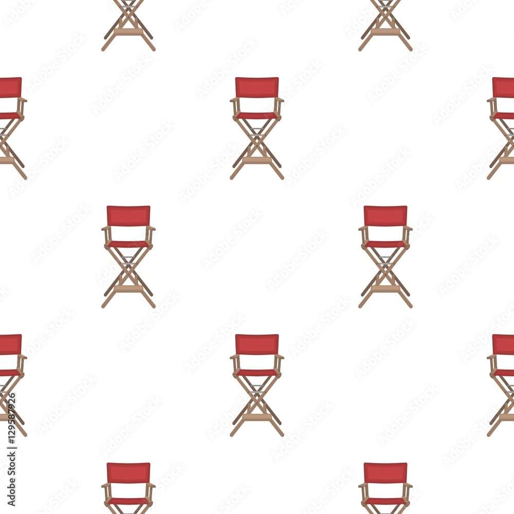 Vettoriale Stock Director's chair icon in cartoon style isolated on