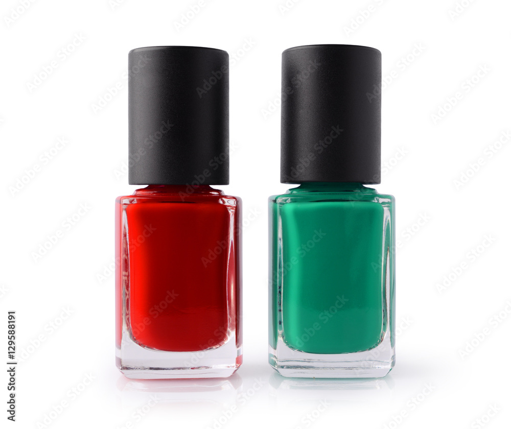 Red and green nail polish Red and green nail polish