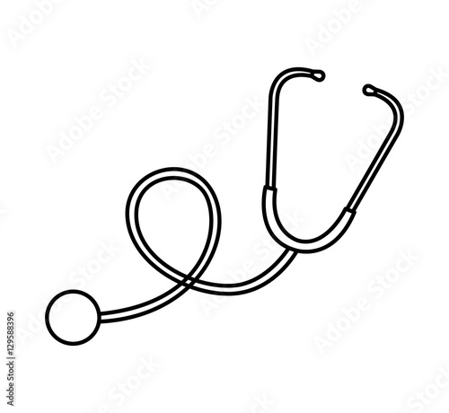 stethoscope medical device icon vector illustration design