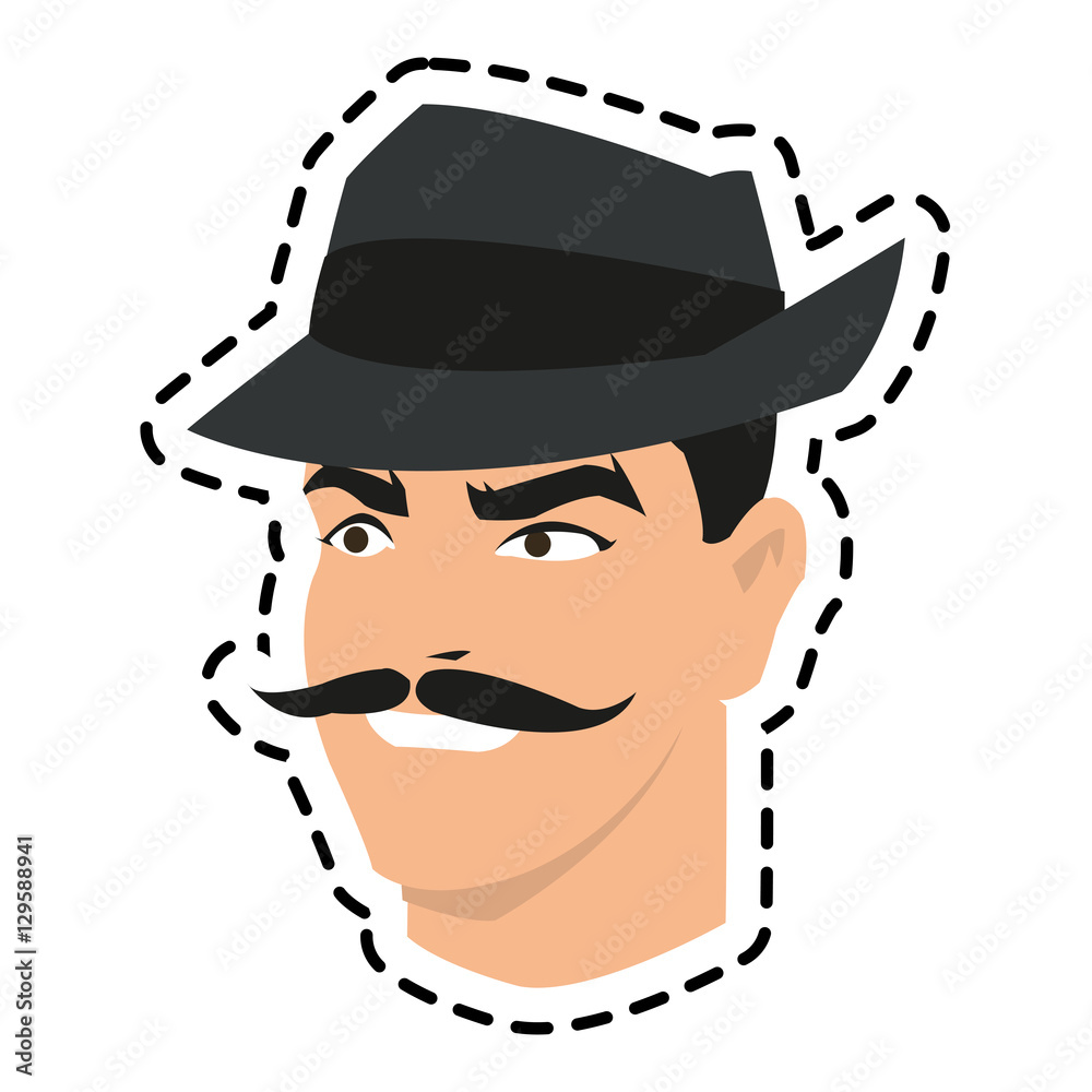 Man cartoon icon. Male avatar person people and human theme. Isolated design. Vector illustration