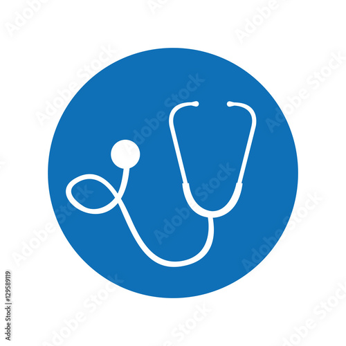 stethoscope medical device icon vector illustration design