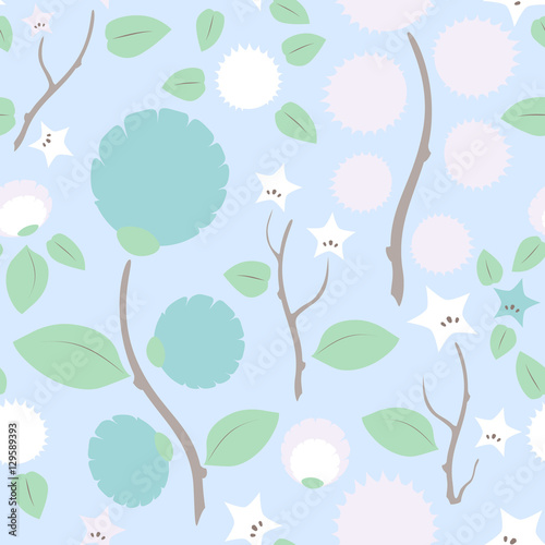 Seamless floral pattern vector background