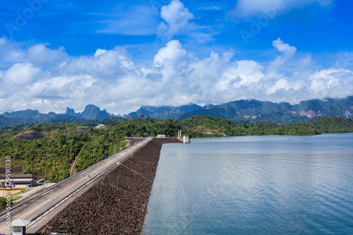 Landscape in Thailand Surat Tani. Ratchaprapha Dam. photo