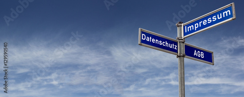Wegweiser Impressum Datenschutz AGB