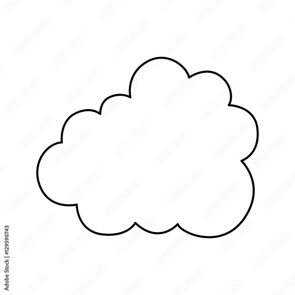 cloud silhouette isolated icon vector illustration design