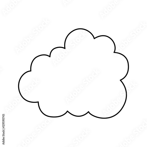 cloud silhouette isolated icon vector illustration design