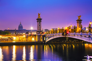 Leinwandbilder Pont Alexandre III Verzierte Pont Alexandre III Paris  © andreykr