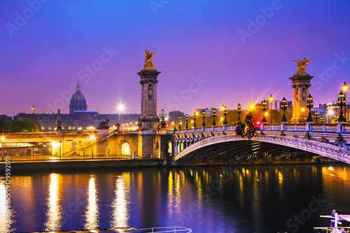 Pont Alexandre III (Alexander III bridge) in Paris, France © andreykr