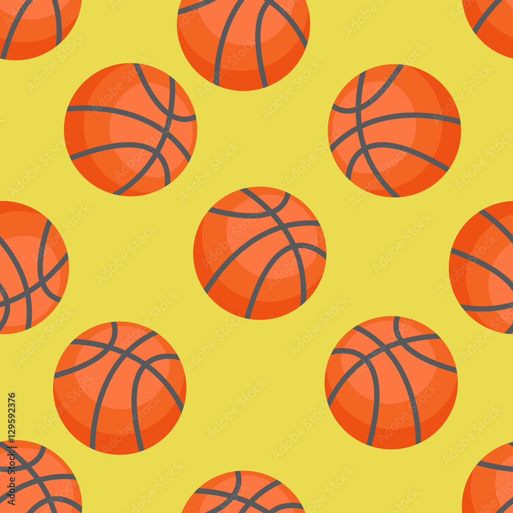 Seamless pattern of basketballs. Basketball
