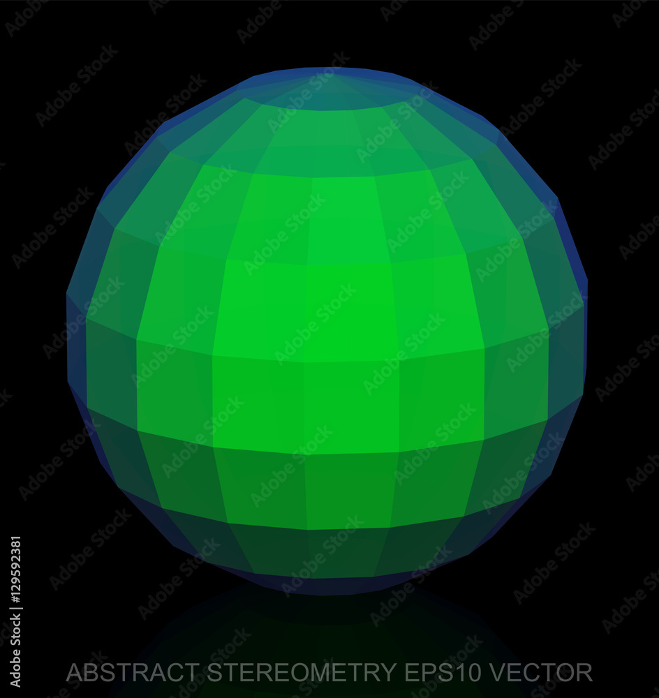 Abstract geometry: low poly Green Sphere. EPS 10, vector. Abstract geometry: low poly Green Sphere. EPS 10, vector.