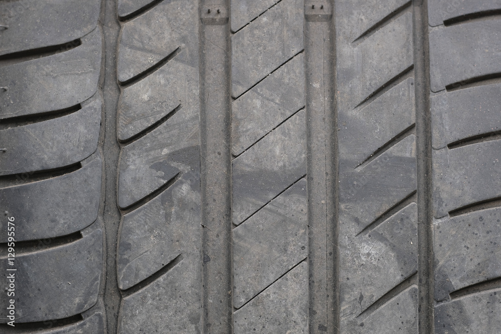 Background with the image of tire protector