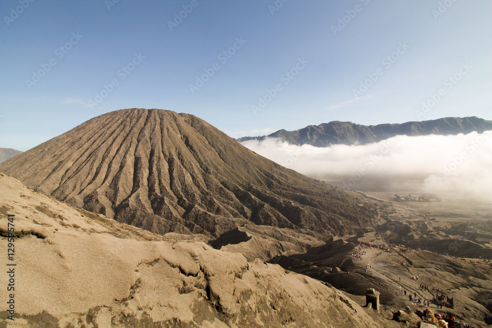 beautiful view of Batok volcano, java island beautiful view of Batok volcano, java island