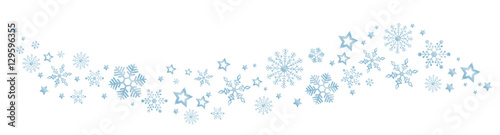 Świąteczny baner z płatkami śniegu, element dekoracyjny