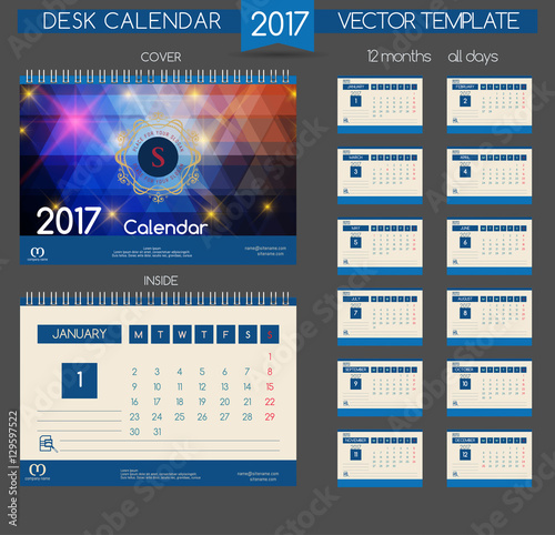Design Desk Calendar 2017.