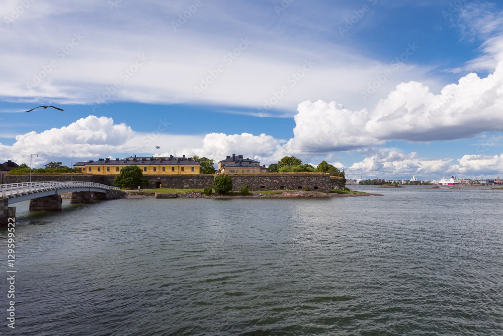 Summer view of Suomenlinna (Sveaborg) sea fortress in Helsinki,
