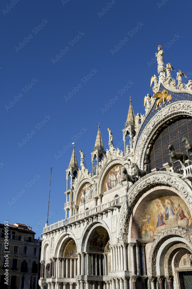Saint Mark Basilica in Venice with blue sky