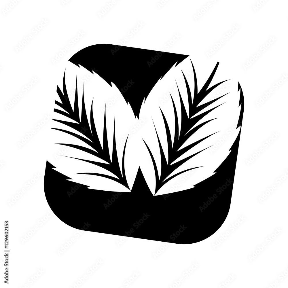 leafs plant spa isolated icon vector illustration design