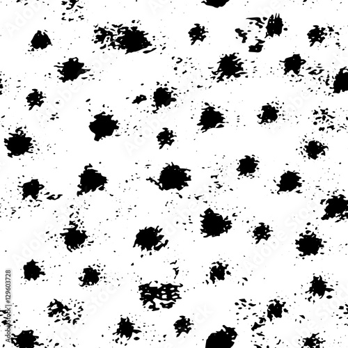 Vector Monochrome mark making inspiration with graphic circles surface seamless pattern design
