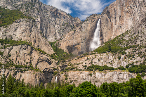 Yosemite falls from Yosemite Valley, Yosemite National Park, California, USA photo