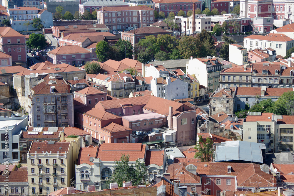 Panoramic view of central Lisbon