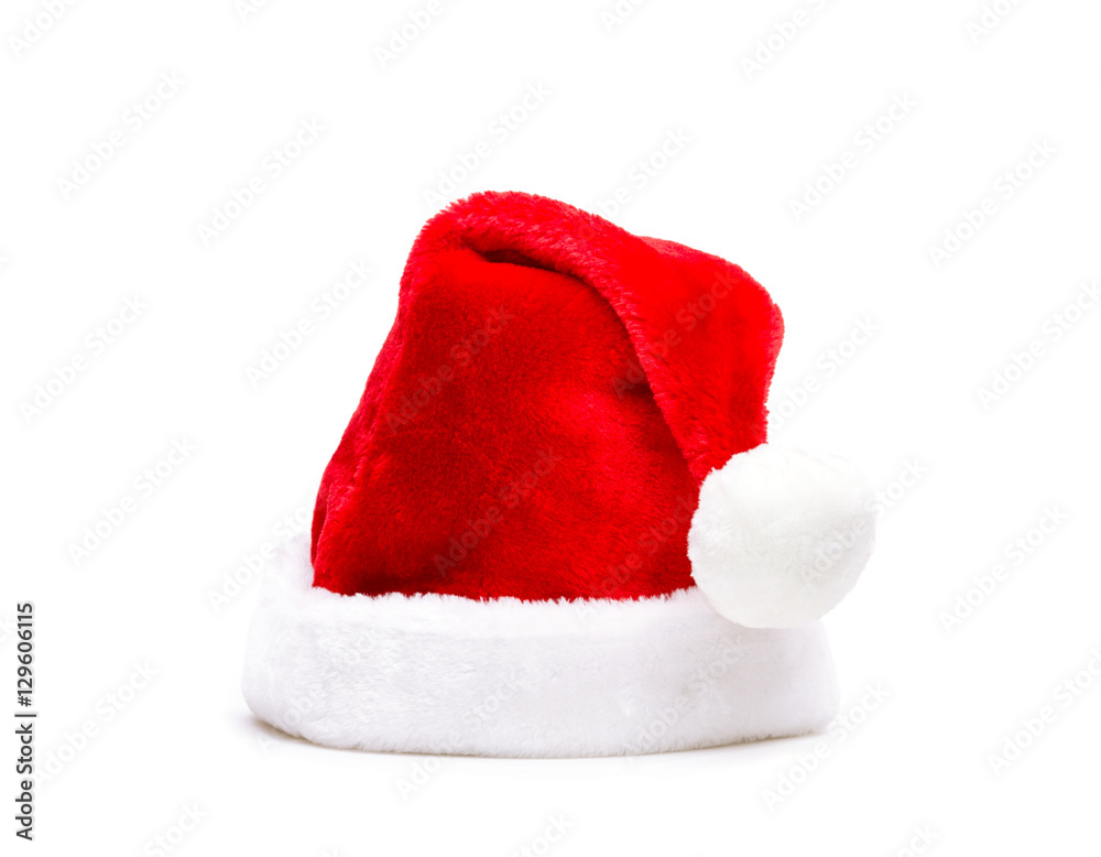 Santa Claus red hat isolated on white background Santa Claus red hat isolated on white background