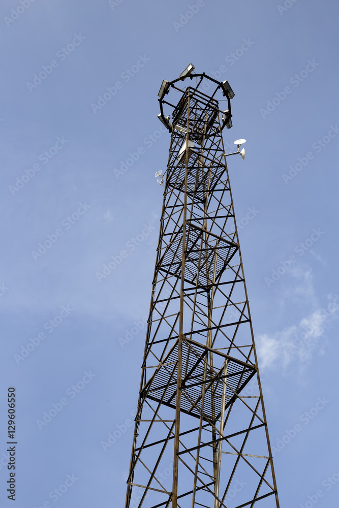 Old metal lighting tower Old metal lighting tower