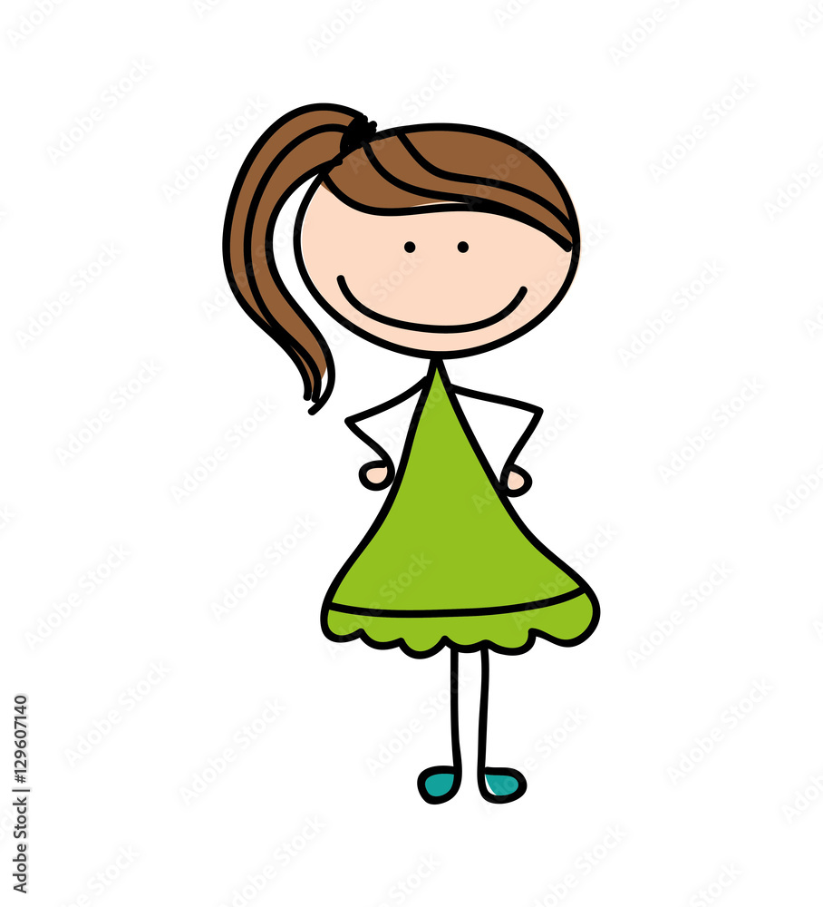 cute kid drawing isolated icon vector illustration design cute kid drawing isolated icon vector illustration design