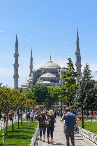 Photography The Blue Mosque, (Sultanahmet Camii), Istanbul, Turkey.