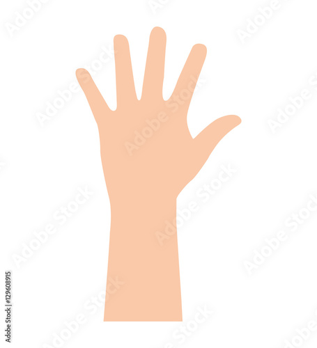 hands human up isolated icon vector illustration design