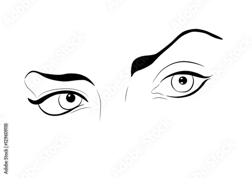 elegant female eyes illustration