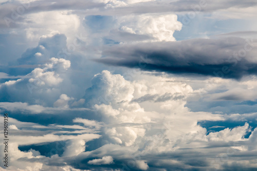 colorful dramatic sky with cloud at sunset © freedom_naruk