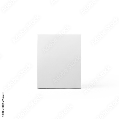 White blank jewelry paper box front view isolated on white background. Packaging template mockup collection. With clipping Path included. © goolyash