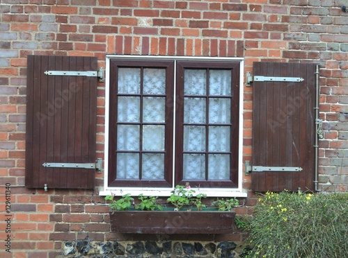 window with wooden shutter 