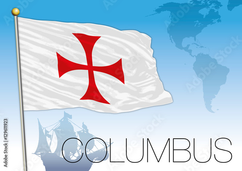 Christopher Columbus caravella flag photo