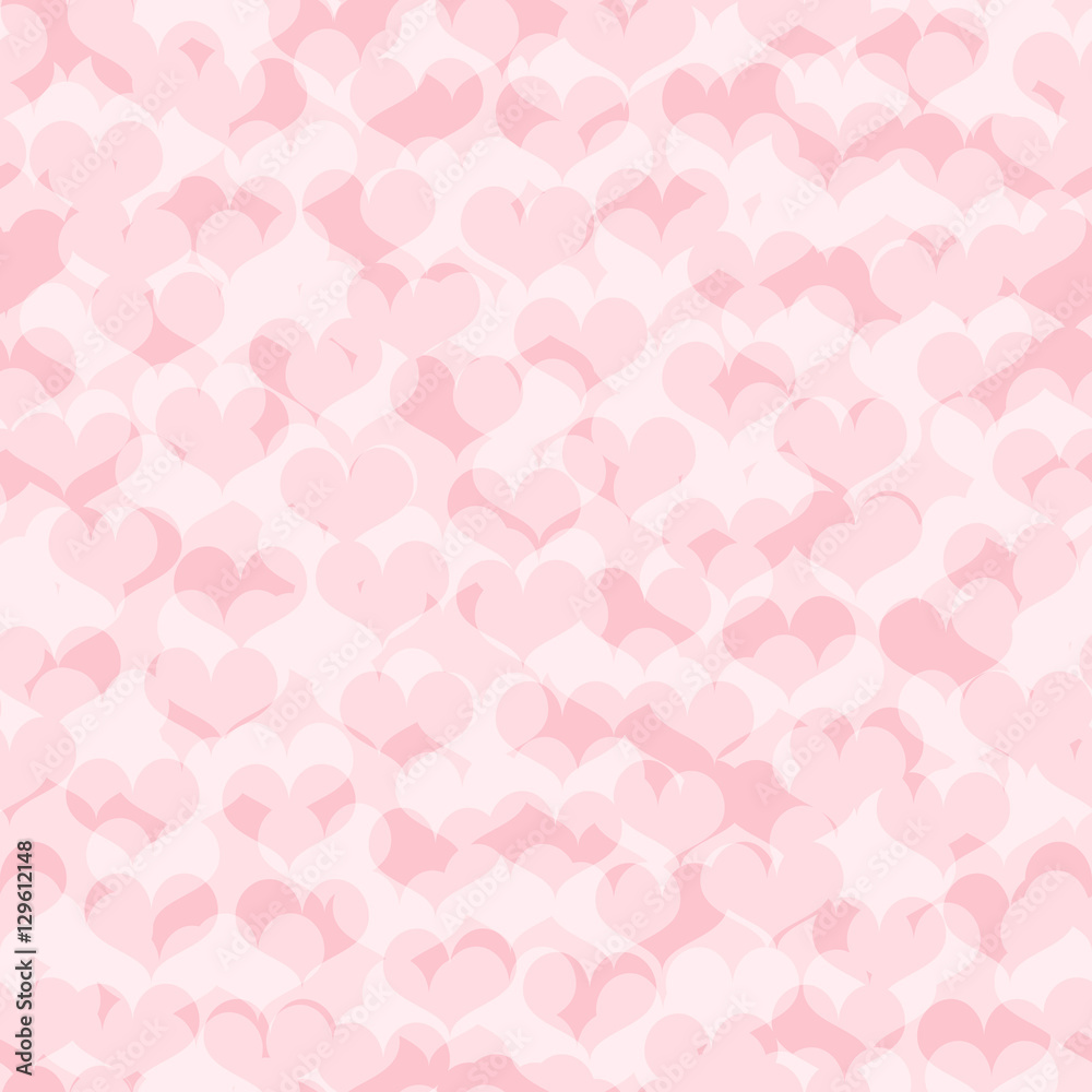 Heart pattern. Vector seamless pink love background Heart pattern. Vector seamless pink love background
