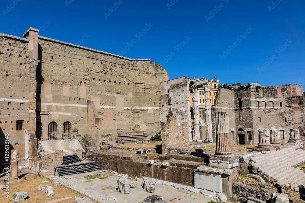 Forum of Augustus is one of Imperial forums of Rome. Italy.