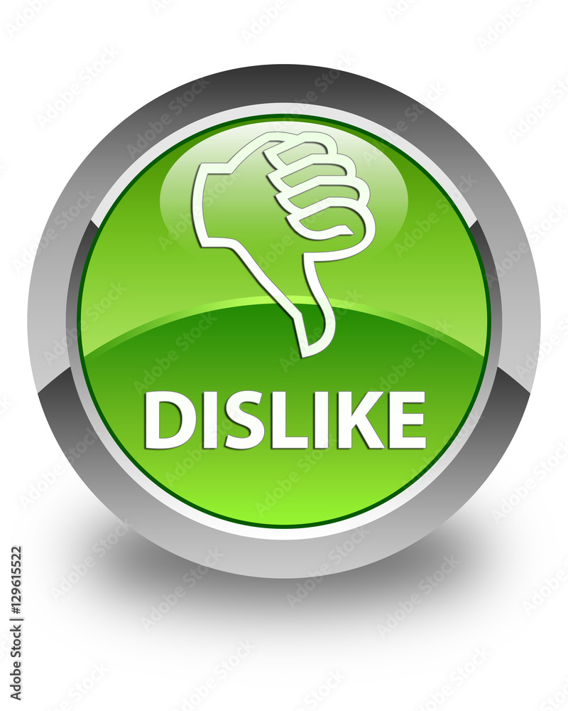 Dislike glossy green round button Dislike glossy green round button