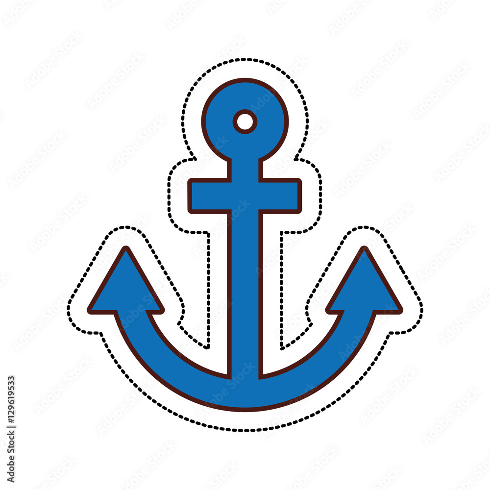 anchor maritime isolated icon vector illustration design