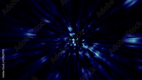 Blue Tunnel Of Lights Motion Backgorund