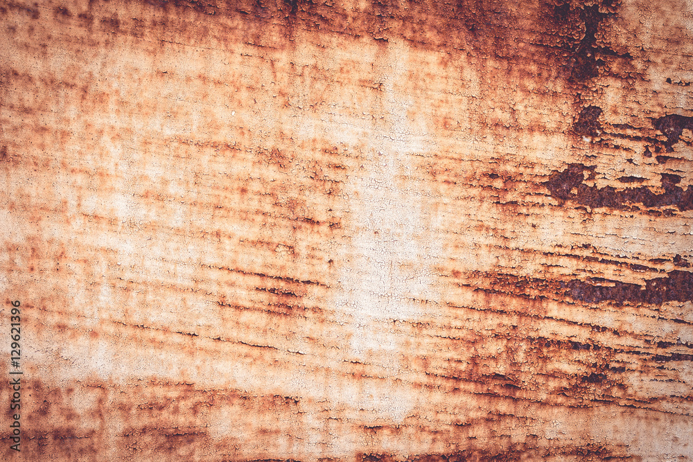 Obraz premium A background of peeling paint and rusty old metal