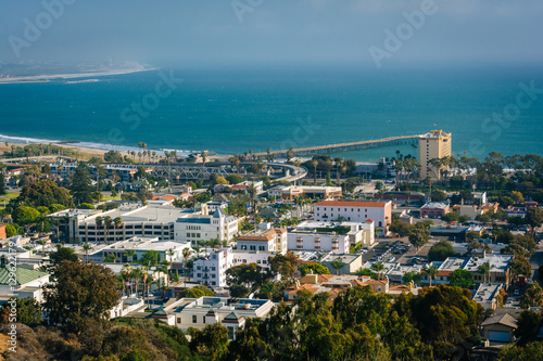 View of downtown Ventura and the Pacific Coast from Grant Park,