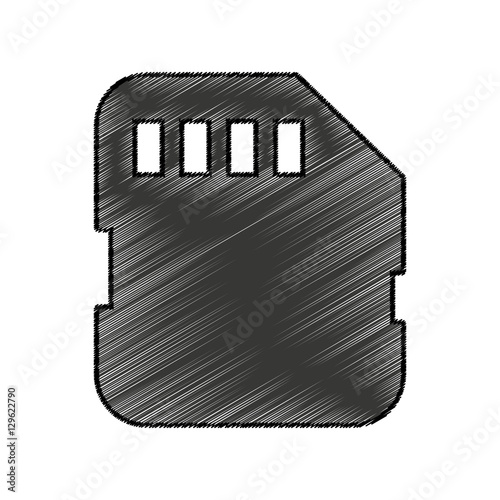 micro sd card isolated icon vector illustration design