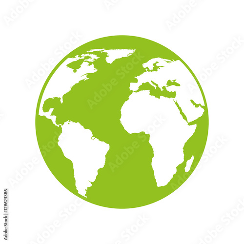Valokuvatapetti world planet earth icon vector illustration design