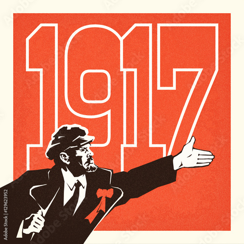 Bild auf Leinwand Lenin - leader of the October socialist revolution of 1917 in Russia