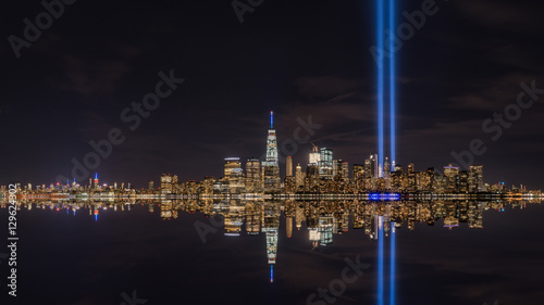 Manhattan Reflections during September 11th Memorial 
